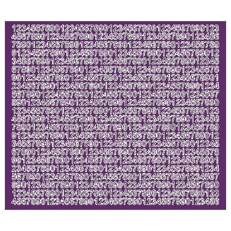 Adesivi numerici autoadesivi da 7 mm, viola opaco (1/2)