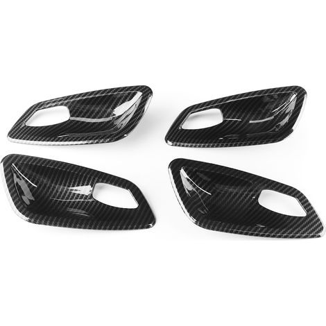 Ausla ABS-Kohlefaser-Türgriffschalen für den Innenraum, passend für BMW E90 3er (2005–2012), 4-teilig, mit Hochglanzfinish, verbesserter Schutz, wiederverwendbar (1/5)