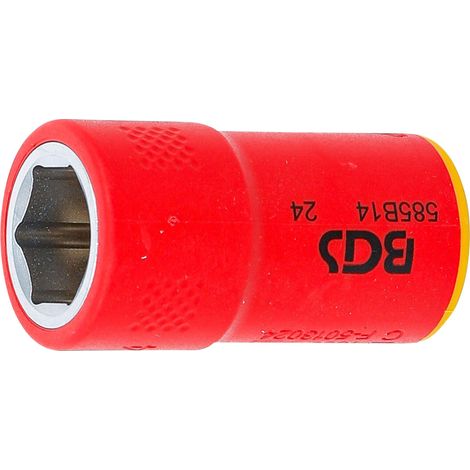 BGS 35874 VDE-Steckschlüssel-Einsatz Sechskant, An trieb Innenvierkant 10 mm (3/8"), SW 14 mm (1/4)