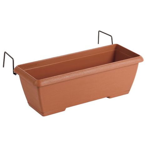 Terrae Cassetta con Sottocassetta e Portacassetta in Ferro 50 Terracotta Plastecnic
