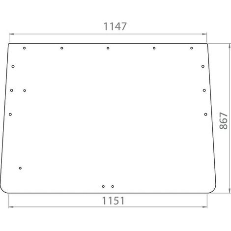 Cristal trasero superior UNIVERSAL D8506 (1/2)