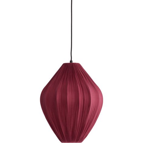 Light & Living - lámpara colgante - Verita - rojo - textil - Ø