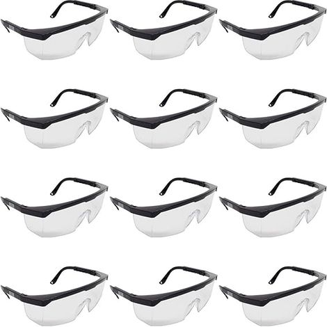 Schutzbrille │ 12 Stück │ mit verstellbaren Bügeln │ Augenschutz │ Schutzbrille