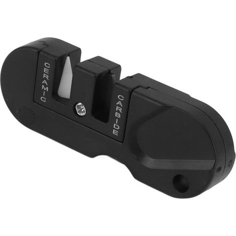 Aiguiseur de couteaux de poche 4 en 1, outil d'affûtage en acier au tungstène avec tige galvanisée pour couper les couteaux fruits (1/4)
