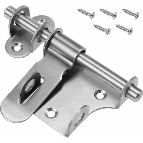 Chiusure per porte scorrevoli in acciaio inossidabile Chiusure di sicurezza per porte con viti per porte da bagno, porte in legno, porte per animali domestici, camere da letto (1/4)