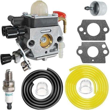pair Kit de carburateur pour Stihl HS81 HS81R HS86 HS86R HS86T C1Q-S225 Taille-haie, remplace C1Q-S225, 4237 120 0606, 4237 120 0618, avec Joint Bougie d'allumage Filtre à Carburant (1/4)