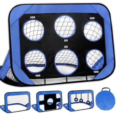 FENOPLASTICABut de Foot Enfant Extérieur avec Sac Porté, 4 Modes Cage de Foot Pliable 120 80 80 cm, Idéal pour Le Jardin, l'Aire de Jeux, Le Parc et l'Intérieur (1/4)