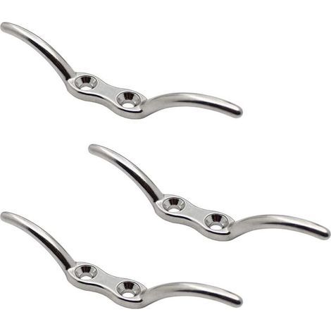 pair Taquet d'amarrage en acier inoxydable 3 pièces pour accessoires de fixation de bateau marin de Base de pont de quai de Yacht