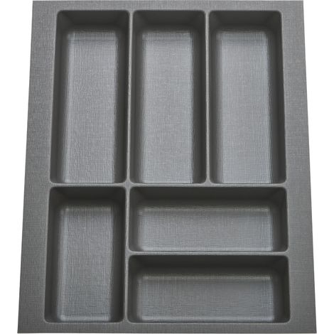 ORGA-BOX 9 Besteckeinsatz anthrazit für Nobilia-Küchen ab 01/25, Schubladenbreite 450 mm