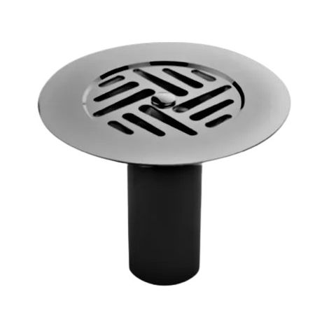 Desagüe de ducha con rejilla, incluido el tubo de goteo, diámetro 85 mm, acero inoxidable