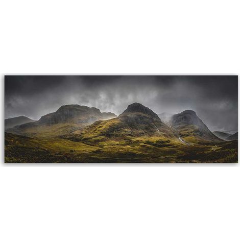 Tableau panoramique montagnes brumeuses (1/5)