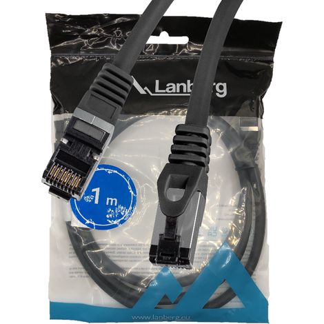 Cavo LAN internet RJ45 patchcord Cat.8.1 sftp nero 1m (1/5)