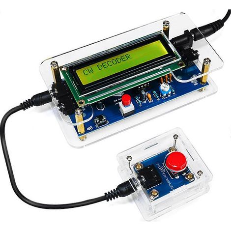 Décodeur de code Morse CW, circuit imprimé en vrac, émetteur sans fil, prise US, photo couleur (1/5)