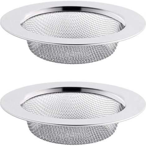 2PCS Filtre à Évier en Acier Inoxydable, Filtre de Vidange de 11,5 cm, Crépine d'évier, Tamis d'évier, Crépine d'évier de Cuisine (1/4)