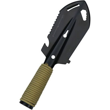Petite pelle à main tactique en acier inoxydable, outil de survie multifonctionnel pour Camping en plein air (1/4)