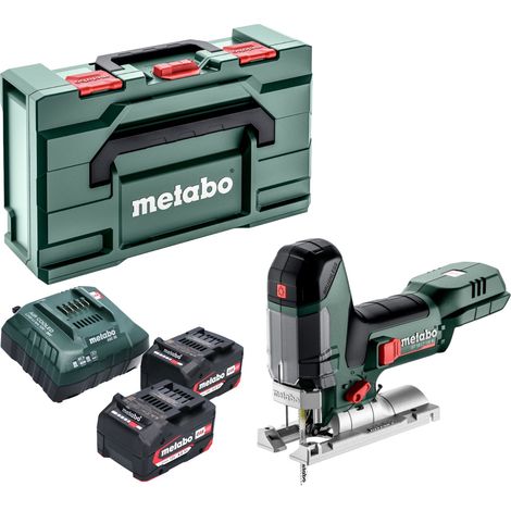 Metabo ST 18 LT 130 BL Scie sauteuse sans fil 18 V 130 mm Brushless + 2x batterie 4,0 Ah + chargeur + Metabox