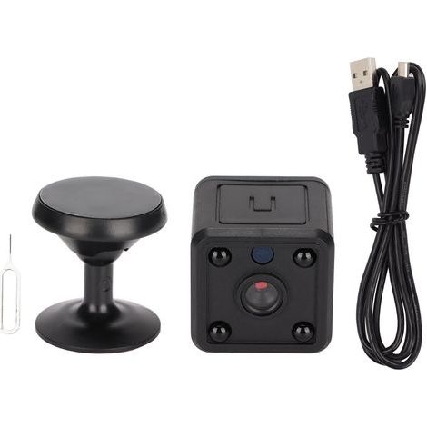 Mini telecamera di sorveglianza WiFi 1080P con rilevamento del movimento e visione notturna, ricaricabile, ideale per casa e ufficio. (1/5)