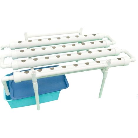 Gojoy – Kit de culture hydroponique 1 couche 36 emplacements – Système hors sol en PVC – 4 tuyaux de 6,3 cm – Pour plantes potagères