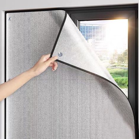 Film de fenêtre occultant thermorégulateur - Film solaire en aluminium anti-UV - 40 x 100 cm - Avec ventouses pour isolation thermique (1/5)