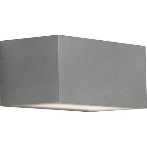 Applique Led Double Émission Rufy 24W 4000K Ip65 - Structure En Aluminium Gris Avec Diffuseur En Verre - Éclairage Extérieur Groupe Rossini (1/4)