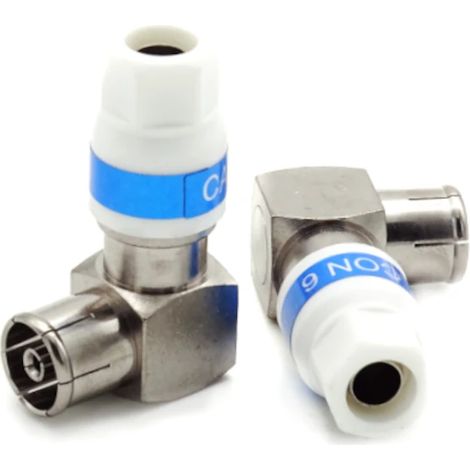 CONECTOR EN ÁNGULO IEC HEMBRA COAXIAL 113 90-IECF-56 5.1 AUTO