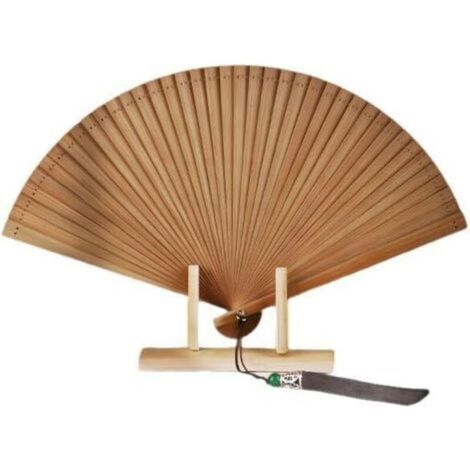Éventail - En Bambou - Pliable - Pour Sauna Barbecue Fête - 1 Pièce