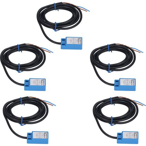 Lot de 5 interrupteurs magnétiques à 2 fils, normalement ouverts, capteur de proximité magnétique haute fréquence, CC/CA 5-200 V, 100 mA (1/5)