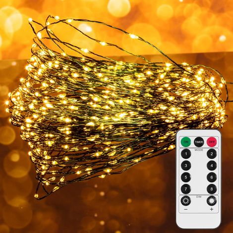 Ghirlanda LED 31V - 300 luci, struttura 3m x 3m con 10 rami da 3m, 8 modalità + memoria, decorazione ideale (1/4)