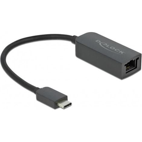 Delock adaptador usb tipo-c macho a 2,5 gigabit lan kompakt (1/2)