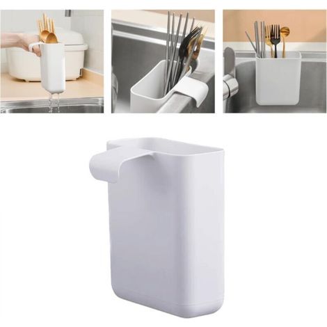 Cet égouttoir de cuisine compact et multifonctionnel peut servir de panier d'égouttage, d'égouttoir à vaiss, d'égouttoir suspendu pour évier, de corbeille à fruits et de boîte de rangement en plas (1/4)
