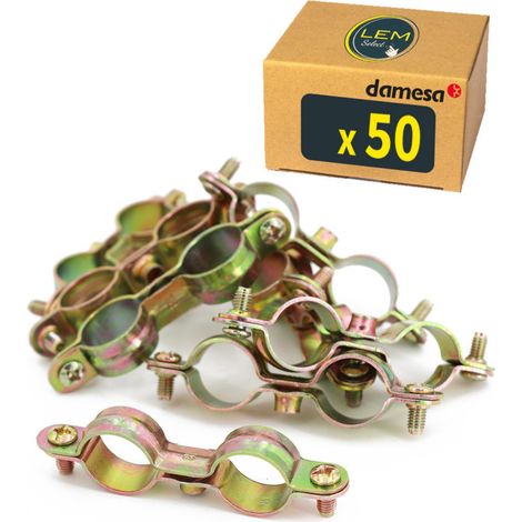 Lot de 50 - Collier de serrage Double pour tube Ø18 - fixation Atlas plomberie