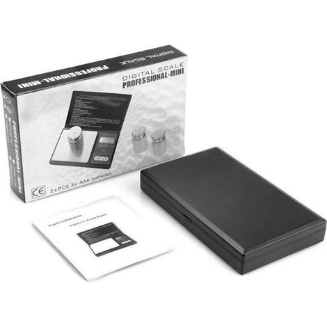 Hochpräzise schwarze elektronische Waage, 500 g/0,1 g, DIY-Waage, kleine Waage (1/5)