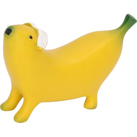 Sculpture Chien Banane en Résine, Déco Drôle et Mignonne pour Bureau ou Maison - 8x6cm (1/5)