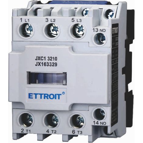 ETTROIT JXC1 AC-Schütz 220 V, 50/60 Hz, Spule 3P, 3 Pole, normalerweise offen, Ie 32 A, Ue 380 V – JX163329 (1/4)
