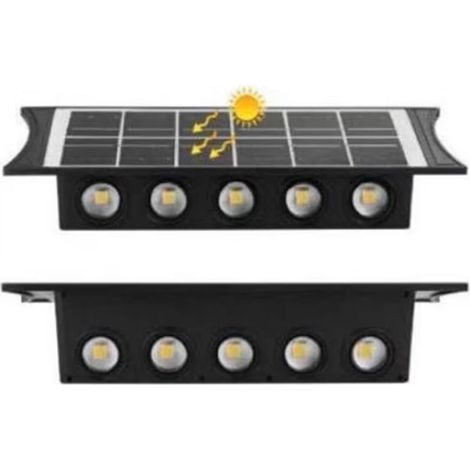 TRADE SHOP - Applique Parete Lampada Da Esterno Ricarica Solare Bidirezionale Impermeabile Meq-fo-10 - (1/5)