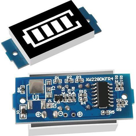 Batteriestandsanzeige, Kapazitätsmonitor, blaues Display, Zubehör für Kfz-Ausrüstung, 4S Lithium-Batterie, voll geladen 16,8 (1/5)