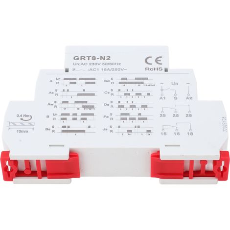 Relais temporisé multifonction avec boîtier ignifugé et voyant LED, relais répétitif électronique 230 V CA (1/5)