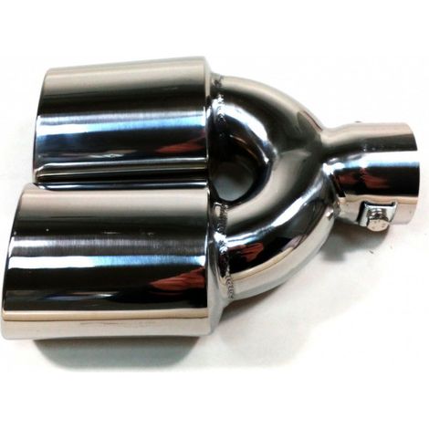 Universeller doppelter Auspuffendrohr-Aufsatz für Autos, 35–55 mm, Länge 20 cm