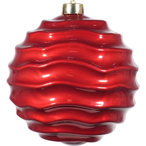 ARPIMEX Sfera Rigata di Natale D 150 Mm Plastica Rosso