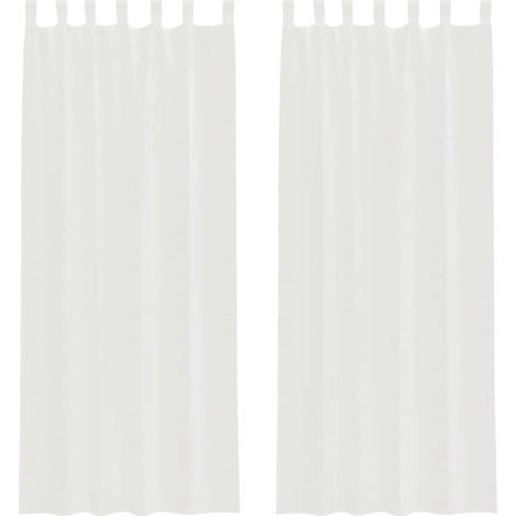 vidaXL Tende in Voile con Passanti 2 pz Bianco 140x260 cm