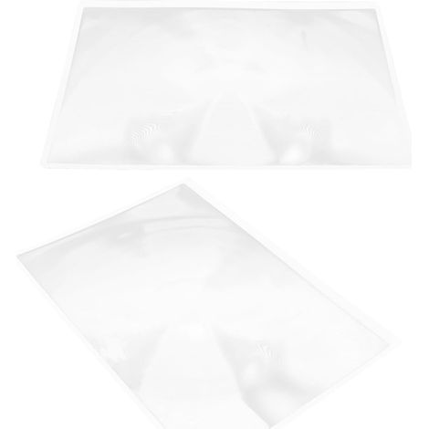 Leselupe aus PVC 3 fache Vergrößerung 2 Stück 30x21cm für