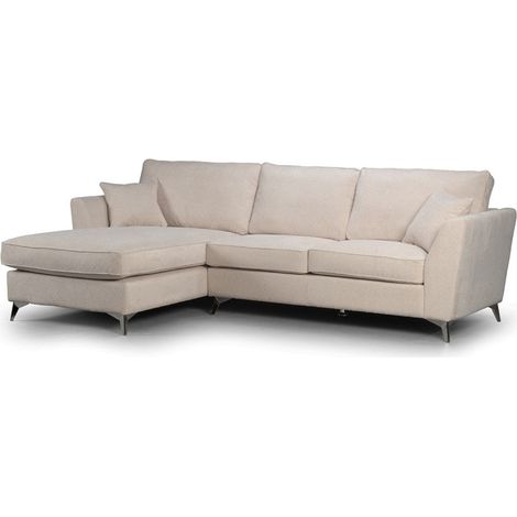 Canapé d'angle Bonita gauche tissu beige (1/3)