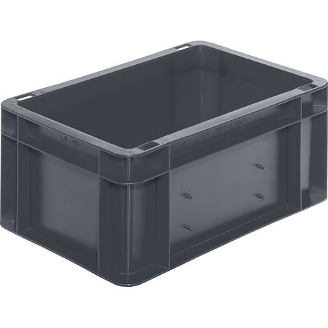 LA-KA-PE Bac de transport empilable L300xP200xH145mm - TK300/145-0 GRIS