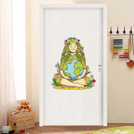Sticker mural Déesse Terre Mère, papier peint, décoration intérieure, cadeau pour la fête des mères (1/4)