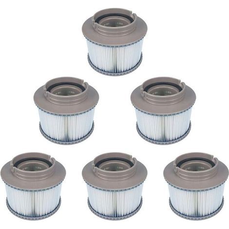 6er-Pack Filterkartuschen für MSPA Spas FD2089, kompatibel mit allen aktuellen MSPA Spas, Ersatzfilterkartuschenpumpe (1/5)