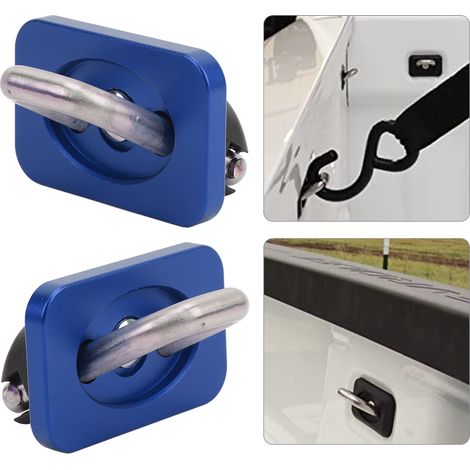 Lot de 9 anneaux/boucles d'ancrage pour câble de verrouillage de coffre, compatibles avec Chevrolet 2007-2021 (bleu). (1/5)