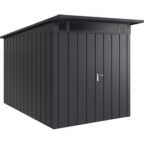 Hörmann Metall-Gerätehaus "Juno" mit Pultdach, JPD7 - Modern, 214 x 310 cm (B x T), anthrazit, 2-flüglige Tür (1/5)