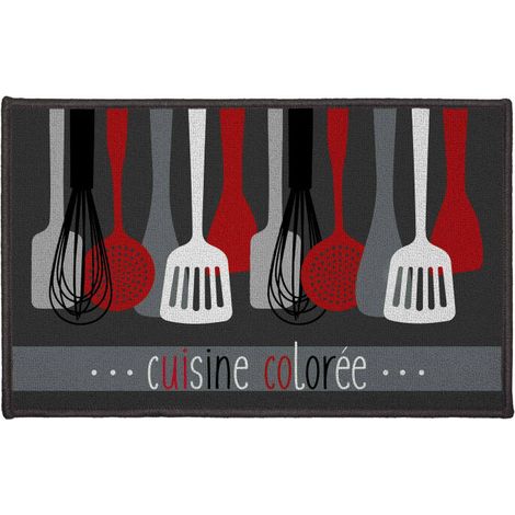Tapis de Cuisine "Cuisinette" 50x80cm Gris