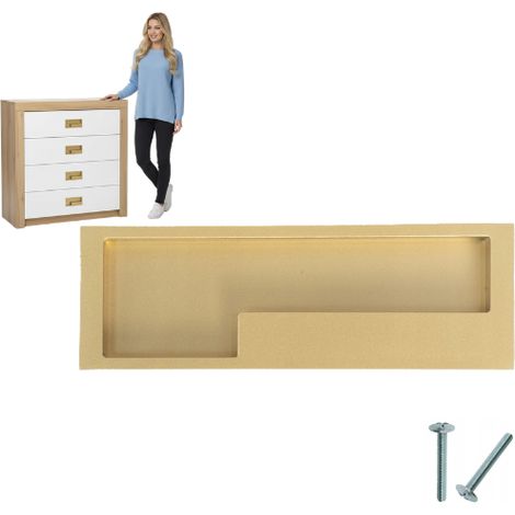 Maniglia per mobili a incasso Nova 128 color oro, destra, AKS (1/5)