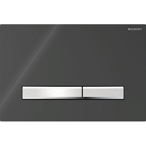 Geberit Sigma50 actuator plate for dual flush, chrome metallic. Color: Chrome, Black (115.788.DW.2) (1/4)